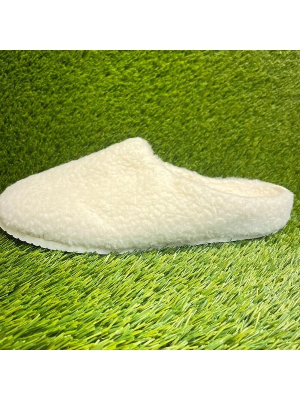 Allbirds Wool Slipper Fluff Mens Size 10 Cream Casual Comfort Slip On Shoes